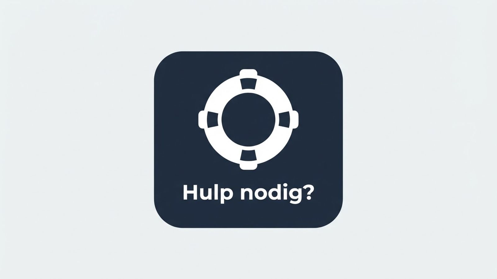 Hulp nodig ondersteuningsbadge