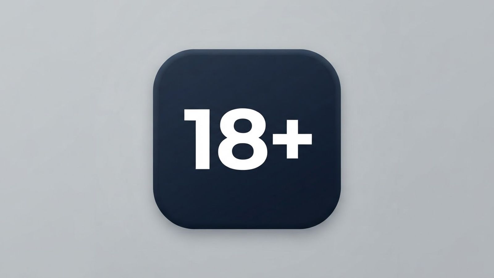 Leeftijdsgrens 18+ symbool op badge